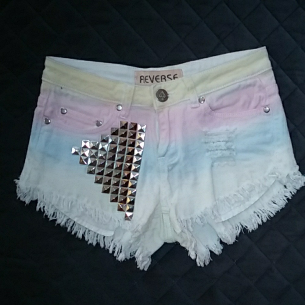 Reverse ombre shorts, sz S (fits like 25-26)